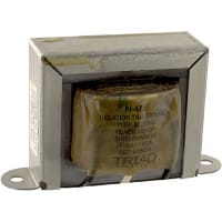 Transformador, aislamiento, bobina, 1, Freq 50/60Hz, Pri 115VAC, Sec 115VAC, plomo de 7 "