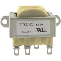 Transformador, energía, bobina de los Config, 1, Freq 50/60Hz, Pri 115VAC, Sec 10 (CT) VAC