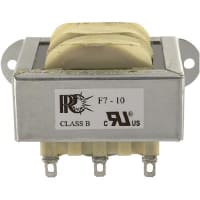 Transformador, energía, bobina de los Config, 1, Freq 50/60Hz, Pri 115VAC, Sec 10 (CT) VAC