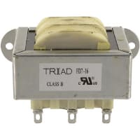 Transformador, energía, bobina, 1, Freq 50/60Hz, Pri 115/230VAC, Sec 16 (CT) VAC