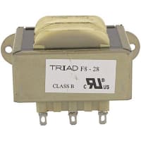 Transformador, energía, bobina de los Config, 1, Freq 50/60Hz, Pri 115VAC, Sec 28 (CT) VAC