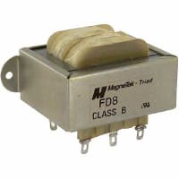 Transformador, energía, bobina, 1, Freq 50/60Hz, Pri 115/230VAC, Sec 28 (CT) VAC