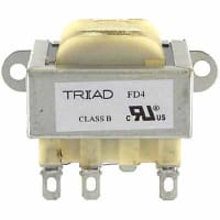 Transformador, energía, bobina, 1, Freq 50/60Hz, Pri 115/230VAC, Sec 120 (CT) VAC