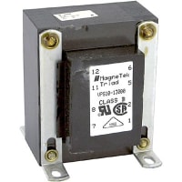 Transformador, energía, bobina, 1, Freq 50/60Hz, Pri 115/230VAC, Sec 5/10VAC, +30C