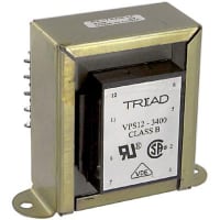 Transformador, energía, bobina, 1, Freq 50/60Hz, Pri 115/230VAC, Sec 6.3/12.6VAC