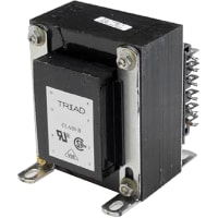 Transformador, energía, bobina, 1, Freq 50/60Hz, Pri 115/230VAC, Sec 12/24VAC, +30C