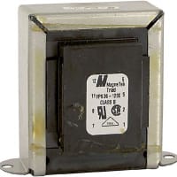 Transformador, energía, bobina, 1, Freq 50/60Hz, Pri 115/230VAC, Sec 18/36VAC, +30C