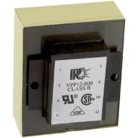 Transformador, energía, bobina, 1, Freq 50/60Hz, Pri 115/230VAC, Sec 6.3/12.6VAC