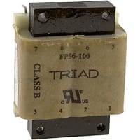 Transformador, energía, Toroidal, 1, Freq 50/60Hz, Pri 115/230VAC, Sec 28/56VAC
