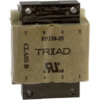 Transformador, energía, Toroidal, 1, Freq 50/60Hz, Pri 115/230VAC, Sec 115/230VAC