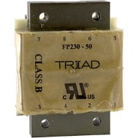 Transformador, energía, Toroidal, 1, Freq 50/60Hz, Pri 115/230VAC, Sec 115/230VAC