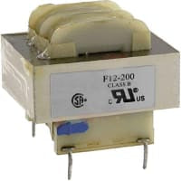 Transformador, energía, bobina, 1, Freq 50/60Hz, Pri 115/230VAC, Sec 6.3/12.6VAC