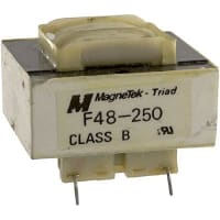 Transformador, energía, bobina, 1, Freq 50/60Hz, Pri 115/230VAC, Sec 24/48VAC, PWB