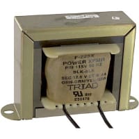 Transformador, energía, bobina, 1, Freq 50/60Hz, Pri 115VAC, Sec 12.6VAC, Sec 4A, UL