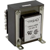Transformador, energía, bobina, 1, Freq 50/60Hz, Pri 115/230VAC, Sec 6.3/12.6VAC