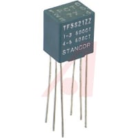 Transformador, impedancia que empareja, 500Vrms, Pri.=10000 Ohmio de CT, Sec.=10000 Ohmio de CT