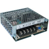 Fuente de alimentación, AC-DC, 15V, 5A, 86-264V adentro, incluido, Pnl Mnt, PFC, encajado, 75W, serie del LS