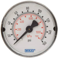 Entrada positiva análoga 160psi de la galga de presión detrás