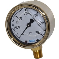 Galga de presión, escala de 0/100 PSI en 2.5 " dial, 1/4 " NPT, serie 213.40