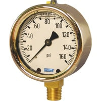 Entrada positiva análoga 160psi, tamaño 1/4 NPT del fondo de la galga de la prensa de la conexión