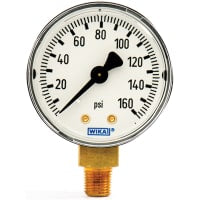 4302249 Analog Positive Press Gauge Bottom Entry 160psi, Connection Size 1/4 NPT