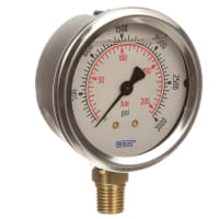 Galga de presión, escala de 0/3000 PSI en 2.5 " dial, 1/4 " NPT, serie 213.53