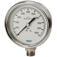 9831899 Analog Positive Press Gauge Bottom Entry 160psi, Connection Size 1/4 NPT