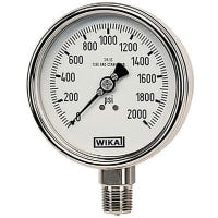 9832216 De la prensa de la galga entrada positiva análoga 1500psi, tamaño 1/ NPT detrás4 de la conexión