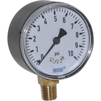 Analogue Positive Press Gauge Bottom Entry 10psi, Connection Size 1/4 NPT
