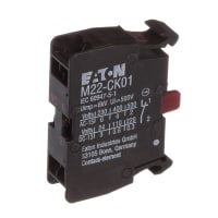 Entre en contacto con el bloque, SPST, 1NC, terminal de la abrazadera del resorte, 500 V, 4 A, serie M22