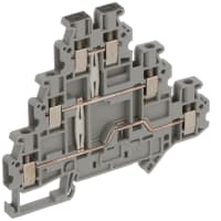 Tornillo feed-Through Conts 5.2mmSpng 26-12AWG 6 del Dinar-Carril 3Level del bloque de terminales
