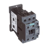 Contactor, IEC magnético, 24 VDC, 3 poste, 12 A, 1NO 1NC, terminal del tornillo