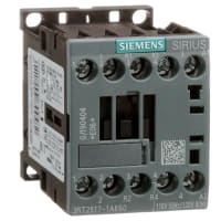 Contactor de Sirius 4 3RT poste, 12 A, 5.5 kilovatio, 120 bobina de la C.C. de V