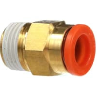 Tubing Fitting, Male Connector, los 3/8in, 1/8 NPT, Brass, Series KQ2