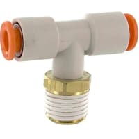 Guarnición masculina de la te del rama, para el tubo4 1/", 1/8NPT thrd w/sealant
