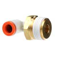 Guarnición de la tubería, codo roscado, masculino, tubo del 1/4in, 3/8NPT hilo de rosca de cobre amarillo, w/Seal