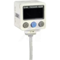 El interruptor de presión de Digital, NPN abre Cllctr, 2 Out+Anlg Vlt, 1/8R, M5 Fem. Thrd, plomo de los 3m