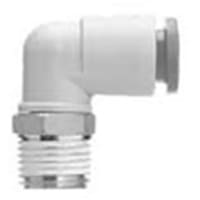 Adaptador neumático del Roscar-a-Tubo del codo, varón de NPT8 1/, empujar hacia adentro 5/16 adentro