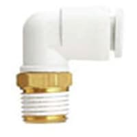 Pneumatic Elbow Threaded--Tube a Adapter, R 1/4 Male, Push en 10 milímetros