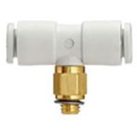 Adaptador neumático del Roscar-a-Tubo de la te, M5 x 0.8 x 6m m x 6m m