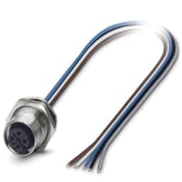 Tipo conectador del rubor de la hembra de M12 los 0.5m para el uso con el conectador del sensor M12