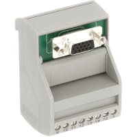 Hembra D-secundaria 15 poste 125 V ac/dc 1A 65.5m m del montaje del carril del estruendo del módulo de interfaz