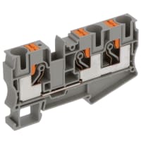 Empujar terminal de la serie 1000V 57A 10 de la pinta del carril estándar del estruendo hacia adentro SingleLevel gris del término