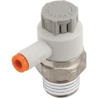 Apresure el regulador, codo, metro-hacia fuera, 5/"32 uno-tocan x 1/"4 NPT con el sellante