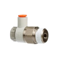 Apresure el regulador, codo, metro-hacia fuera, 1/"4 uno-tocan x 3/"8 NPT con el sellante | SMC