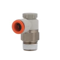 Apresure el regulador, codo, metro-hacia fuera, 3/"8 uno-tocan x 3/"8 NPT con el sellante | SMC