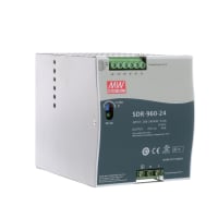 Fuente de alimentación, AC-DC, 24V, 40A, 200-264V adentro, incluido, carril del estruendo, PFC, 960W, serie del SDR