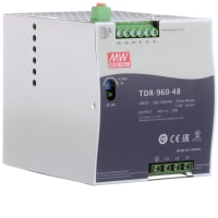 Fuente de alimentación, AC-DC, 48V, 20A, 380-550V adentro, incluido, carril del estruendo, PFC, 960W, serie TDR-960