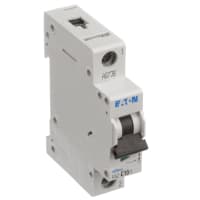 Interruptor, suplementario, miniatura, curva de C, 10A, 1 poste, solo Pkg