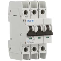 Interruptores miniatura, T/M, curva de D, 5A, 3 poste, estruendo, UL489, serie de FAZ-NA